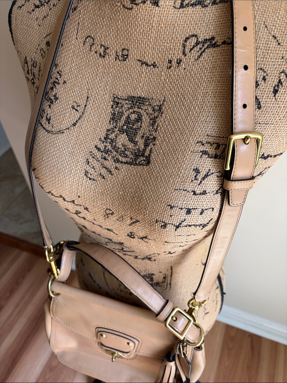Coach Vintage Legacy Willis leather handbag turnlock crossbody tan - Picture 5 of 12